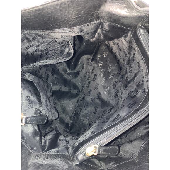 MICHAEL KORS, LARGE BLACK LEATHER SHOULDER BAG, HANDBAG - Picture 9 of 16